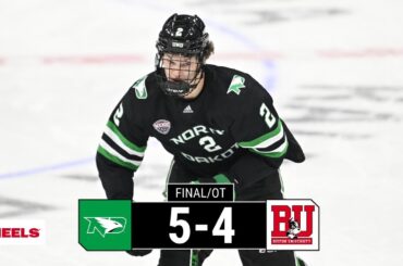 UND Hockey | Highlights at No. 9 Boston University | 11.4.23