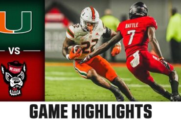 Miami vs. NC State Game Highlights | 2023 ACC Football