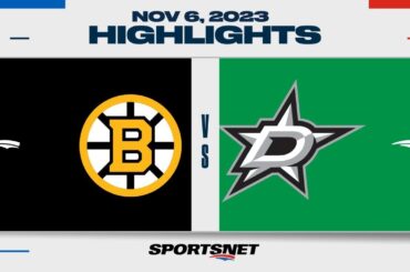 NHL Highlights | Bruins vs. Stars - November 6, 2023