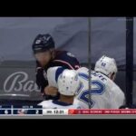 NHL Fight - Lightning @ Blue Jackets - Foote vs Matteau - 08 04 2021