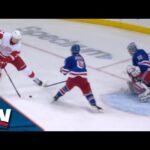 Rasmussen and Kostin Score Back-to-Back Goals as Red Wings Make Late-Game Push vs. Rangers