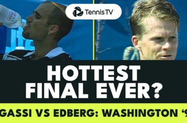 The Hottest Final Ever? 🥵 Andre Agassi vs Stefan Edberg | Washington 1995 Final Highlights