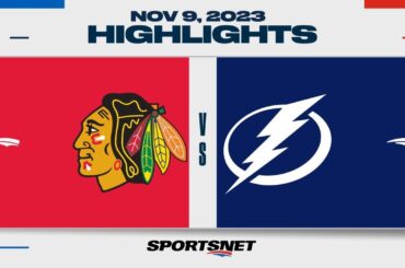 NHL Highlights | Blackhawks vs. Lightning - November 9, 2023