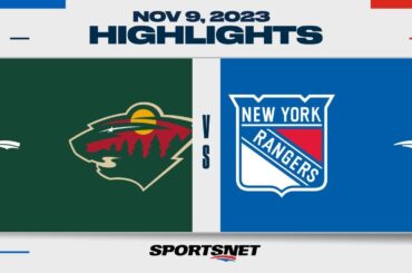 NHL Highlights | Wild vs. Rangers - November 9, 2023