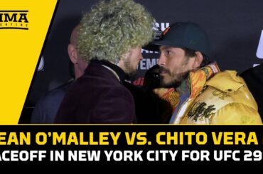 Sean O'Malley, Chito Vera Face Off in NYC | UFC 299 | MMA Fighting