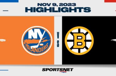 NHL Highlights | Islanders vs. Bruins - November 9, 2023