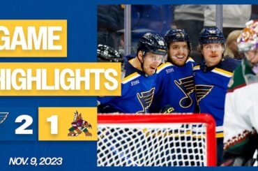 Game Highlights: Blues 2, Coyotes 1