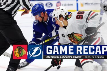 Blackhawks @ Lightning 11/9 | NHL Highlights 2023