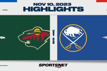 NHL Highlights | Wild vs. Sabres - November 10, 2023