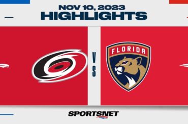 NHL Highlights | Hurricanes vs. Panthers - November 10, 2023