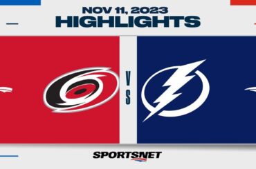 NHL Highlights | Hurricanes vs. Lightning - November 11, 2023