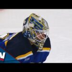 Jets' Kyle Connor Scores Easy Goal Thanks To Miscue From Blues' Jordan Binnington