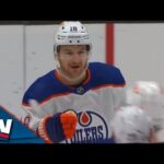 Oilers' Zach Hyman Scores Natural Hat Trick In First Period vs. Kraken