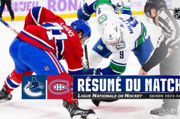 Canucks vs Canadiens 12/11 | Faits saillants