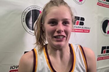 Reese Johnson post-game vs. Underwood Class 2A state tournament