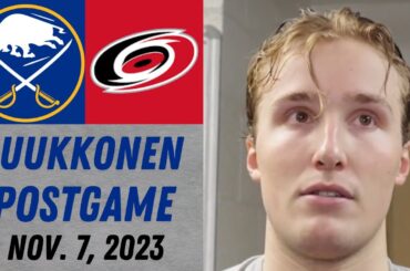 Ukko-Pekka Luukkonen Postgame Interview vs Carolina Hurricanes (11/7/2023)