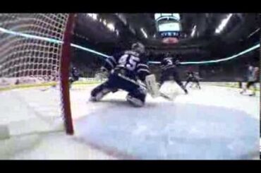 Jonathan Bernier Diving Save - Stars at Maple Leafs - 12/05/2013