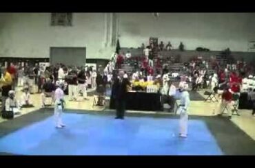 Logan, Sparring Match 1 - AAU Karate Regional Tournament. Ft. Pierce. FL 5/7/2011