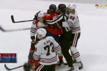 Connor Bedard gets crushed by Dmitry Kulikov, and Nick Foligno didn't like it