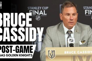 Bruce Cassidy Reacts to Adin Hill Epic Stick Save & Vegas Winning GM1 of Stanley Cup vs. Florida