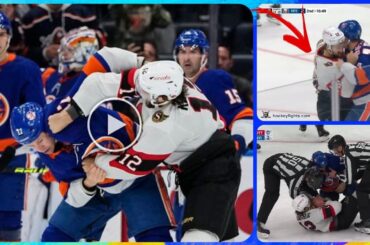 Matt Martin & Mark Kastelic drop the gloves after Senators center's hit on Isles teammate -