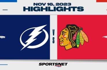 NHL Highlights | Lightning vs. Blackhawks - November 16, 2023