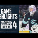 New York Islanders vs. Seattle Kraken | 11/16 Game Highlights