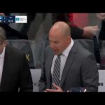 Capitals coach is not happy about Alex Ovechkin's defensive play after Islanders goal (2 nov 2023)