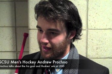 SCSU Hockey Interviews with Kevin Gravel and Andrew Prochno on Nov. 1, 2013.