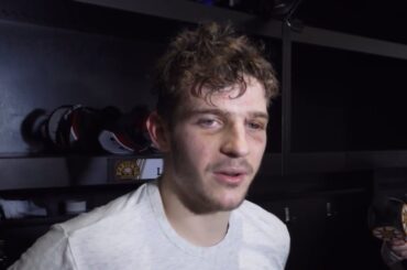 Jakub Lauko says he will start wearing a neck guard after he gets skate to the eye