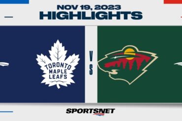 NHL Highlights | Maple Leafs vs. Wild - November 19, 2023 - Global Series Sweden