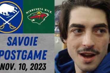 Matt Savoie Postgame Interview vs Minnesota Wild (11/10/2023)