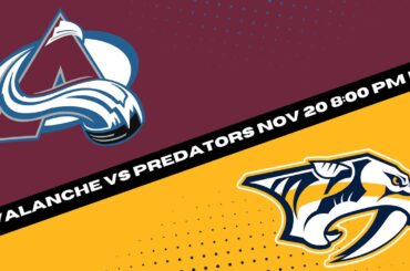 Colorado Avalanche vs Nashville Predators | NHL Picks and Predictions for 11/20