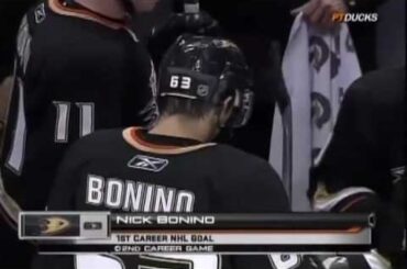 Nick Bonino's First NHL Goal 3/29/10