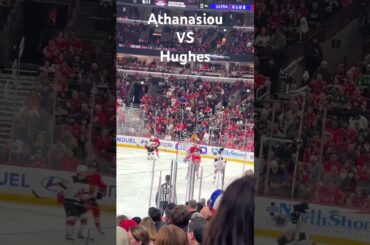 Hughes VS Athanasiou #nhl #shorts #nhlshorts #hughes #athanasiou