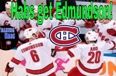 Montreal Canadiens Acquire the Rights to Defenseman Joel Edmundson from the 'Canes