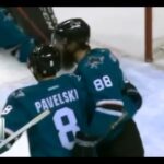 Brent Burns One Timer Goal vs Chicago