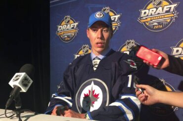 Winnipeg Jets Logan Stanley speaks following selection