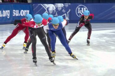 Samuel Girard /crashs/ Men`s 1500m semifinal #1 - ISU World Cup Short Track Speed Skating Montreal