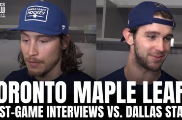 Joseph Woll & Tyler Bertuzzi React to Toronto Maple Leafs Win vs. Dallas, Respect for Jake Oettinger