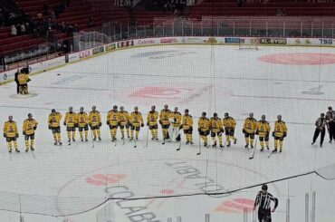 Södertälje SK segerfirande efter 0-2 mot Brynäs 2023-11-22