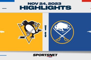 NHL Highlights | Penguins vs. Sabres - November 24, 2023