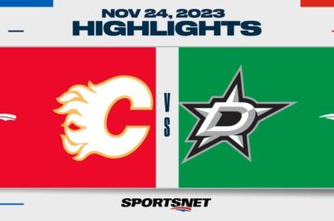 NHL Highlights | Flames vs. Stars - November 24, 2023