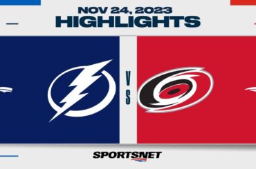 NHL Highlights | Lightning vs. Hurricanes - November 24, 2023