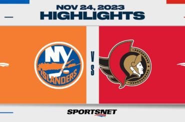 NHL Highlights | Islanders vs. Senators - November 24, 2023