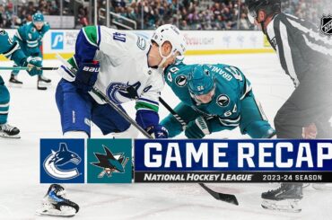 Canucks @ Sharks 11/25 | NHL Highlights 2023