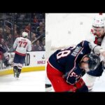 Huge Hit Leads To Tom Wilson vs David Savard Fight| Washington Capitals vs Columbus Blue Jackets