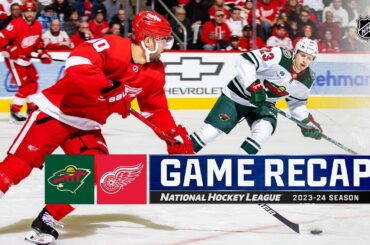 Wild @ Red Wings 11/26 | NHL Highlights 2023