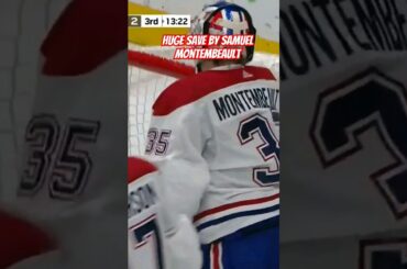 Sam Montembeault with a Huge Save. He Robbed Frank Vatrano. #habs #nhl #gohabsgo #short