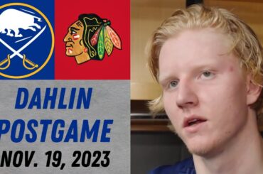 Rasmus Dahlin Postgame Interview vs Chicago Blackhawks (11/19/2023)